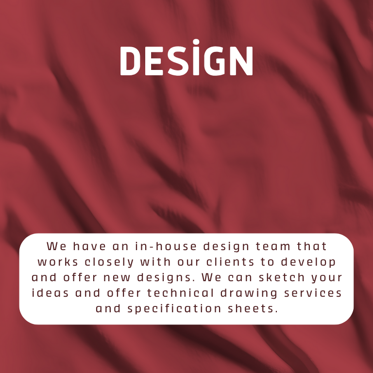 In-house fashion design team offering sketches, technical drawings, and specification sheets for clothing production.