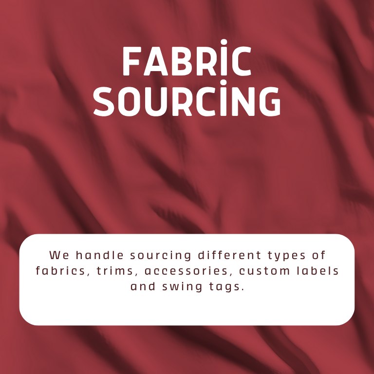Fabric, trims, accessories, custom labels, and swing tag sourcing for apparel manufacturing in Turkey.