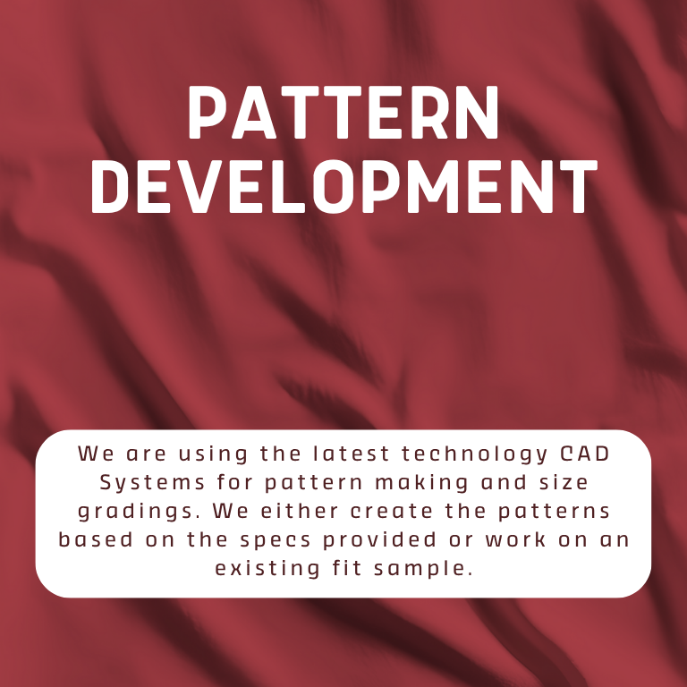 Professional pattern development and garment fitting services for clothing production in Turkey.