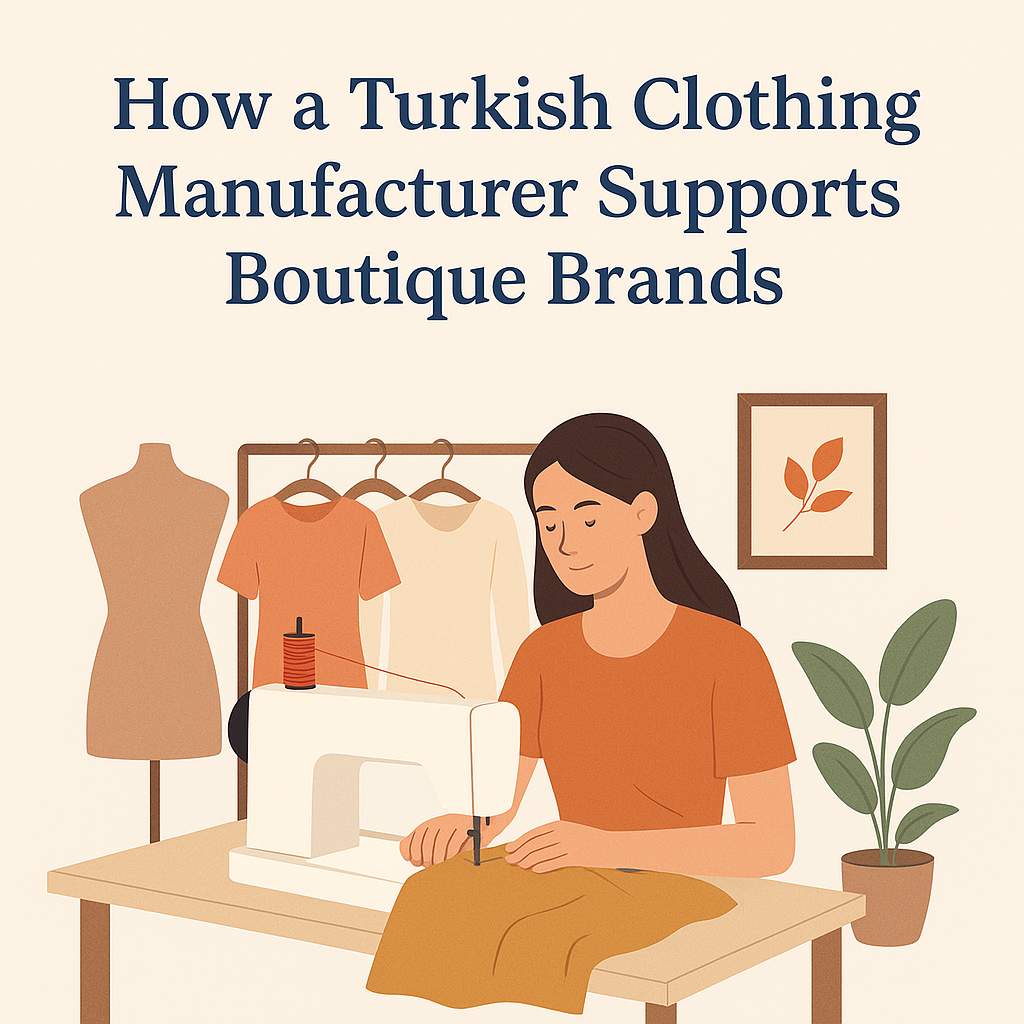 Seamstress working in a Turkish clothing manufacturer supporting boutique brands.
