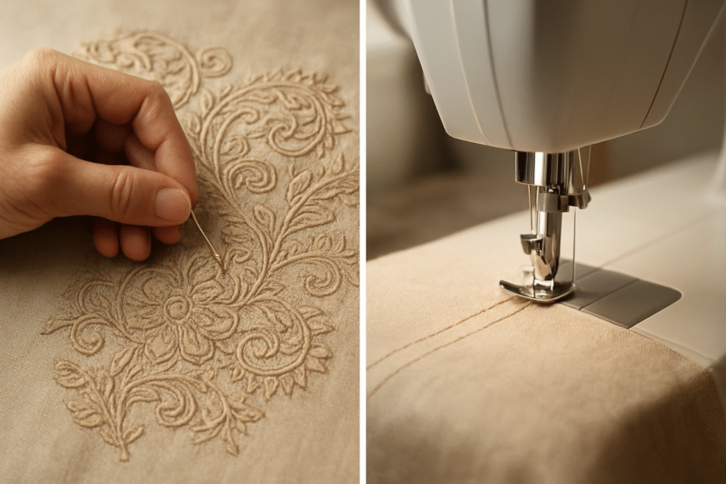 Traditional craftsmanship meets modern technology in Turkish clothing manufacturing.